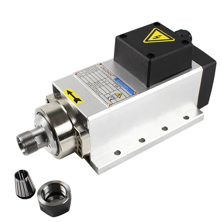 Cnc Mill Spindle Motor Er20 2.2KW Air Cooled CNC Router Machine Square Spindle Motor With 380V 220V 18000rpm