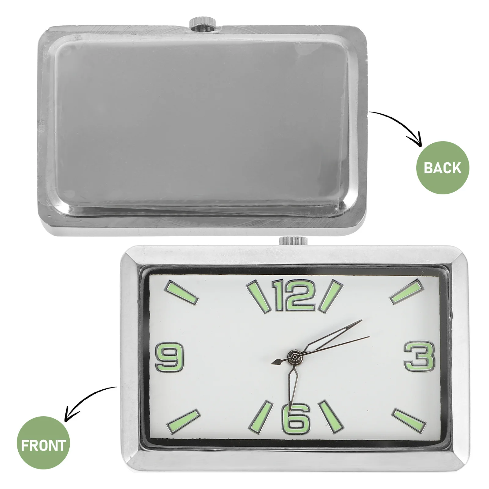 

Car Clock Stick on Luminous Dashboard Mini Clock for Auto Interior Quartz Movement Accurate Car Clocks for Dash Stick on