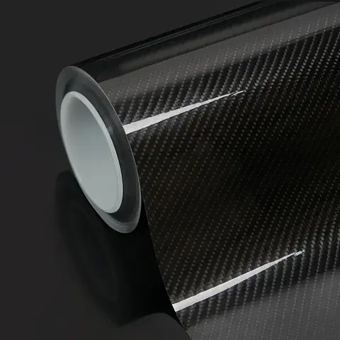 카본 파이버 차량용 비닐 랩, 무광 및 유광 블랙 스티커 3D 4D 5D 6D, 자동차 바디 데코레이션 필름, 오토바이 액세서리, 차량 보호 및 스타일링을 위한 고급 랩핑 필름.