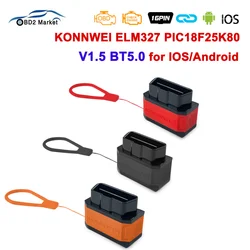 Konnwei KW906 KW905 OBD2 ELM327 V1.5 Pic18F25K80 OBD 2 Bluetooth 5.0 Scanners Car Diagnostic tool Code Reader For Android/IOS