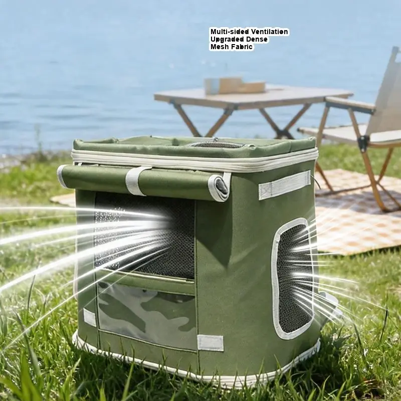 Cat Bag Out Portable Pet Backpack Three-dimensional Non-collapse Multi-network Breathable Large-capacity Cat Air Box