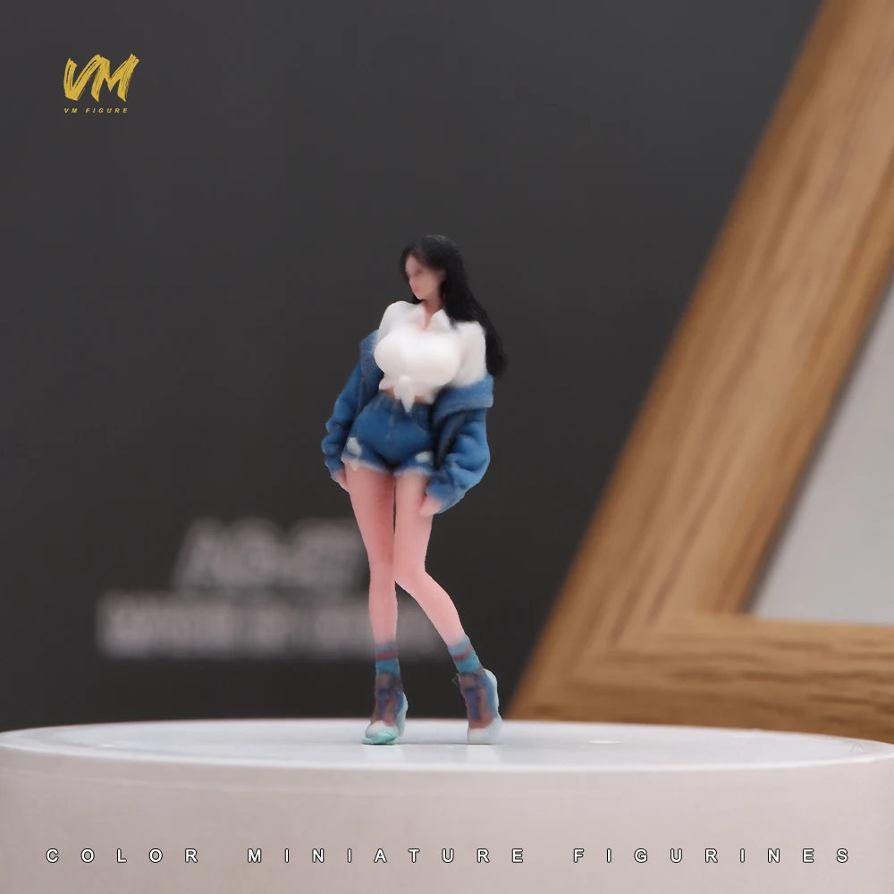 3D Miniatur-Figuren 1/64 Rennfahrerin Professionelle Fotografin Lässiger Mann Mädchen Szenerie-Requisiten Modellansicht Ornamente Fahrzeug-Dekoration – Detail 4
