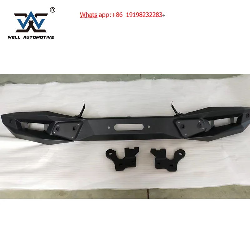 

Hot Sale 4X4 Accessories Front Bumper With LED Lights Replacement Aluminum Alloy Front Bumper Guard for wrangler jl 18+