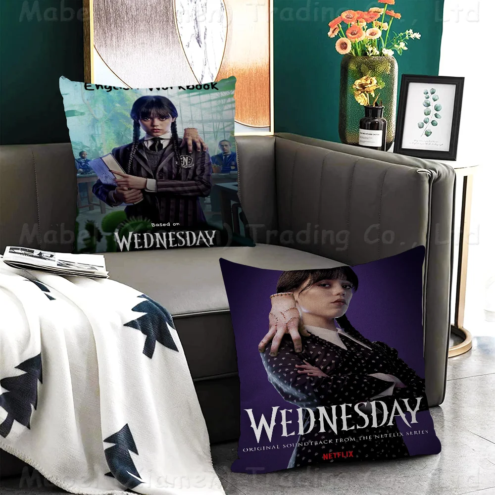 W-Wednesday A-Addams Pillow Gifts Home Office Furnishings Bedroom Sofa Car Cushion Cover Case 45x45cm