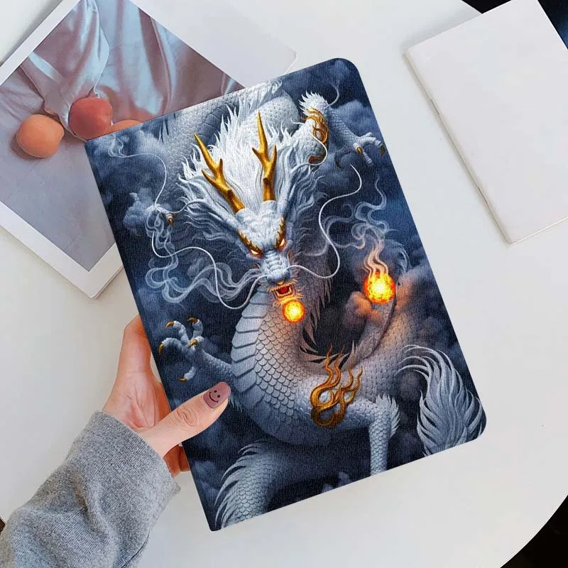 Dragon Art Cool For iPad Pro Mini Air 1 2 3 4 5 6 7 10 11 th 8 9 gen 11 M4 M5 Foldable Tablet Case Cover