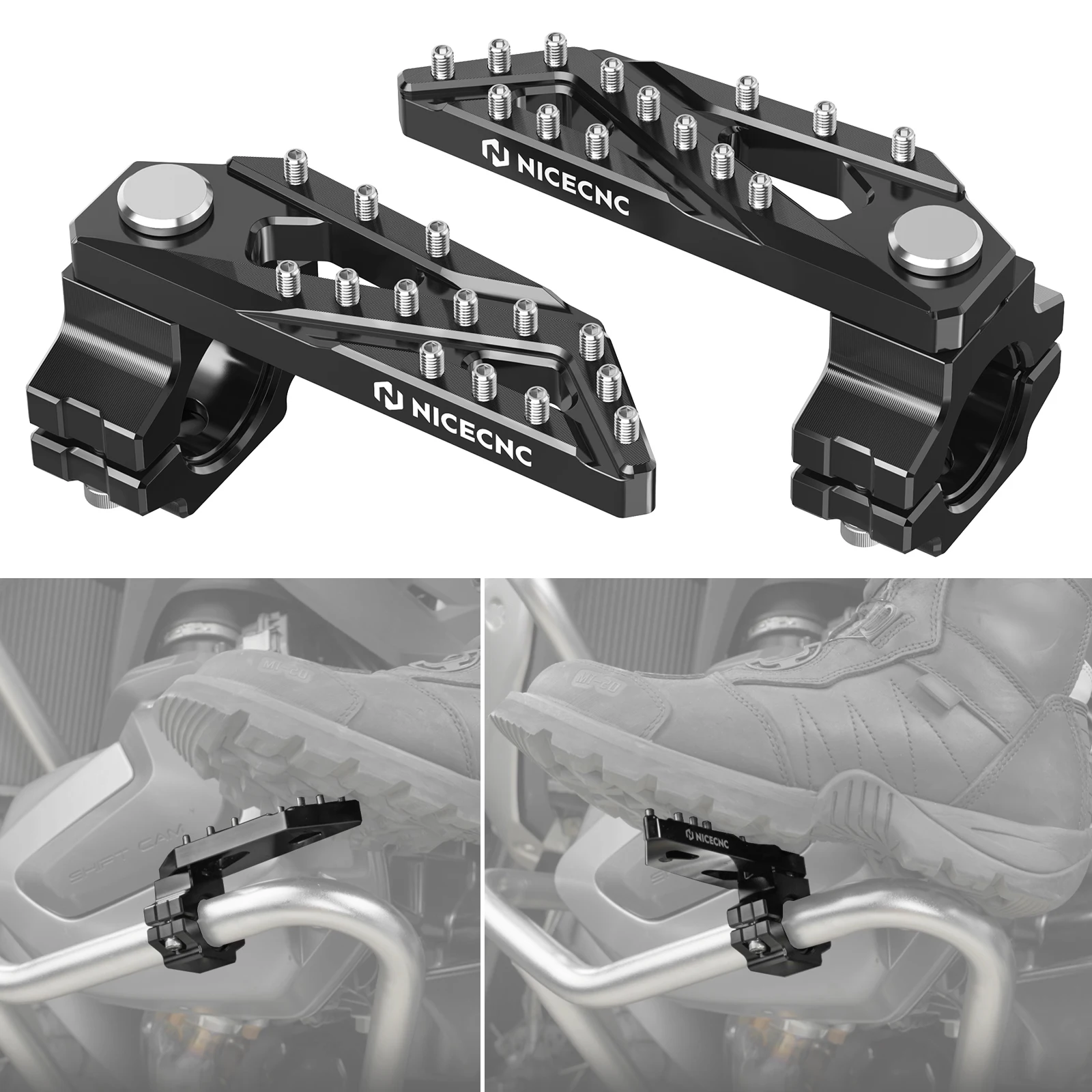 22/25/28mm Crash Bar Motorcycle Highway Footpegs Footrests for BMW R1200GS R1250GS/Adventure R1300GS F800GS F850 F900GS G650GS