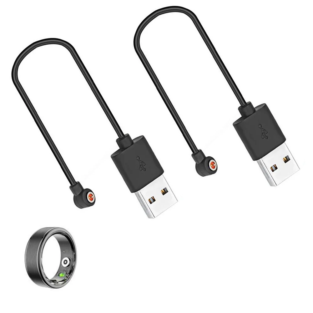 2 Pack Magnetic Fast Charging Cable for Smart Ring with 4.0mm Round Connector Designed for Seamless Integration and Use