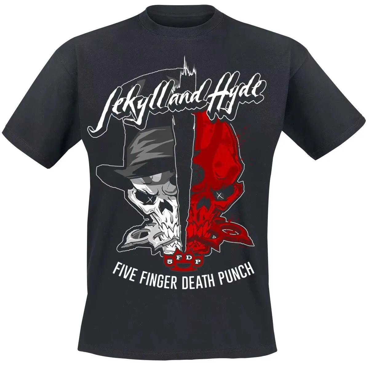 Five Finger Death Punch Jekyll and Hyde Single Art Band Graphic T-Shirt Cotton Men Women Streetwear Tee