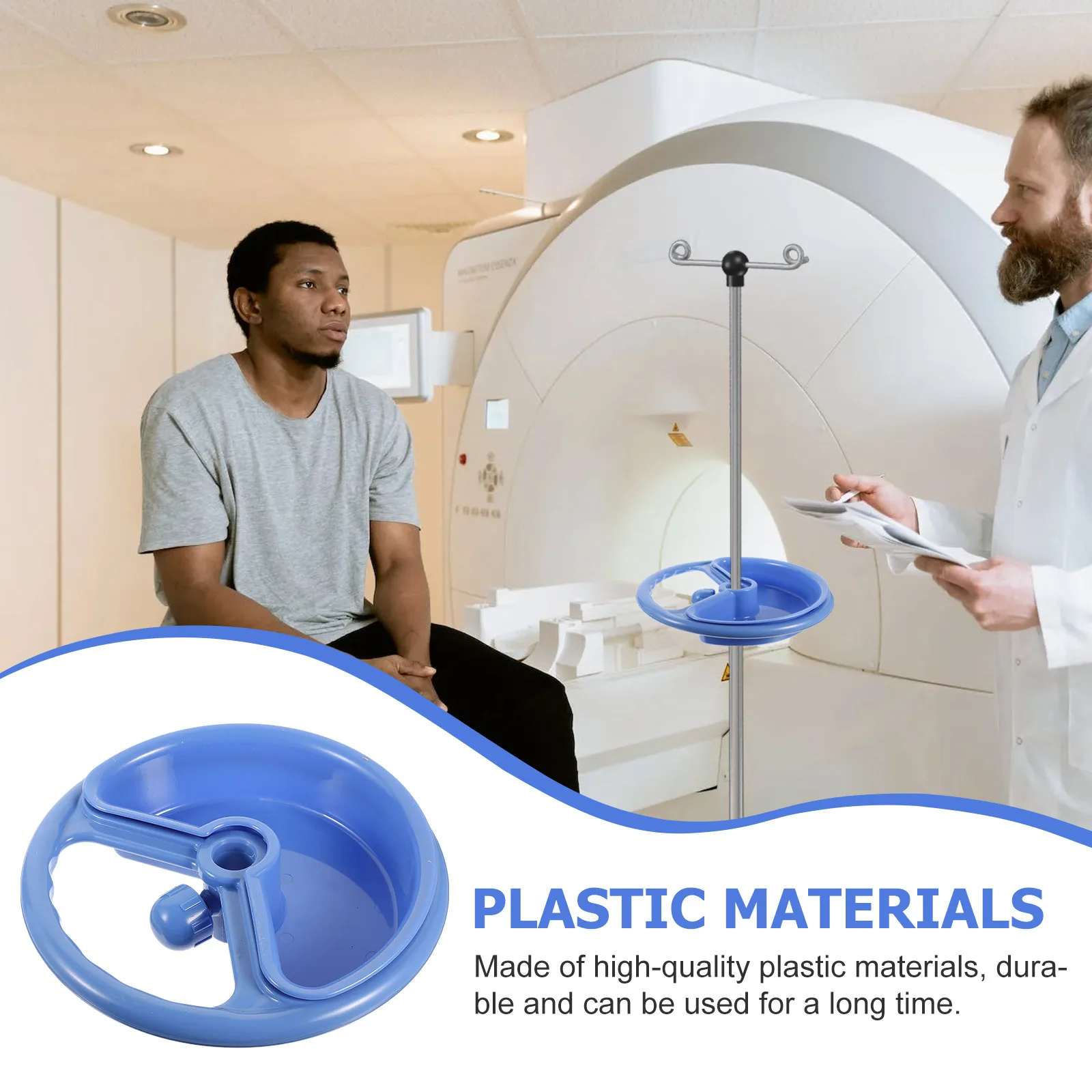 

Plastic Infusion Support Storage Plate Blue for Drip Stand Hospital Accessory Easy Installation Drip Stand Storage Plate