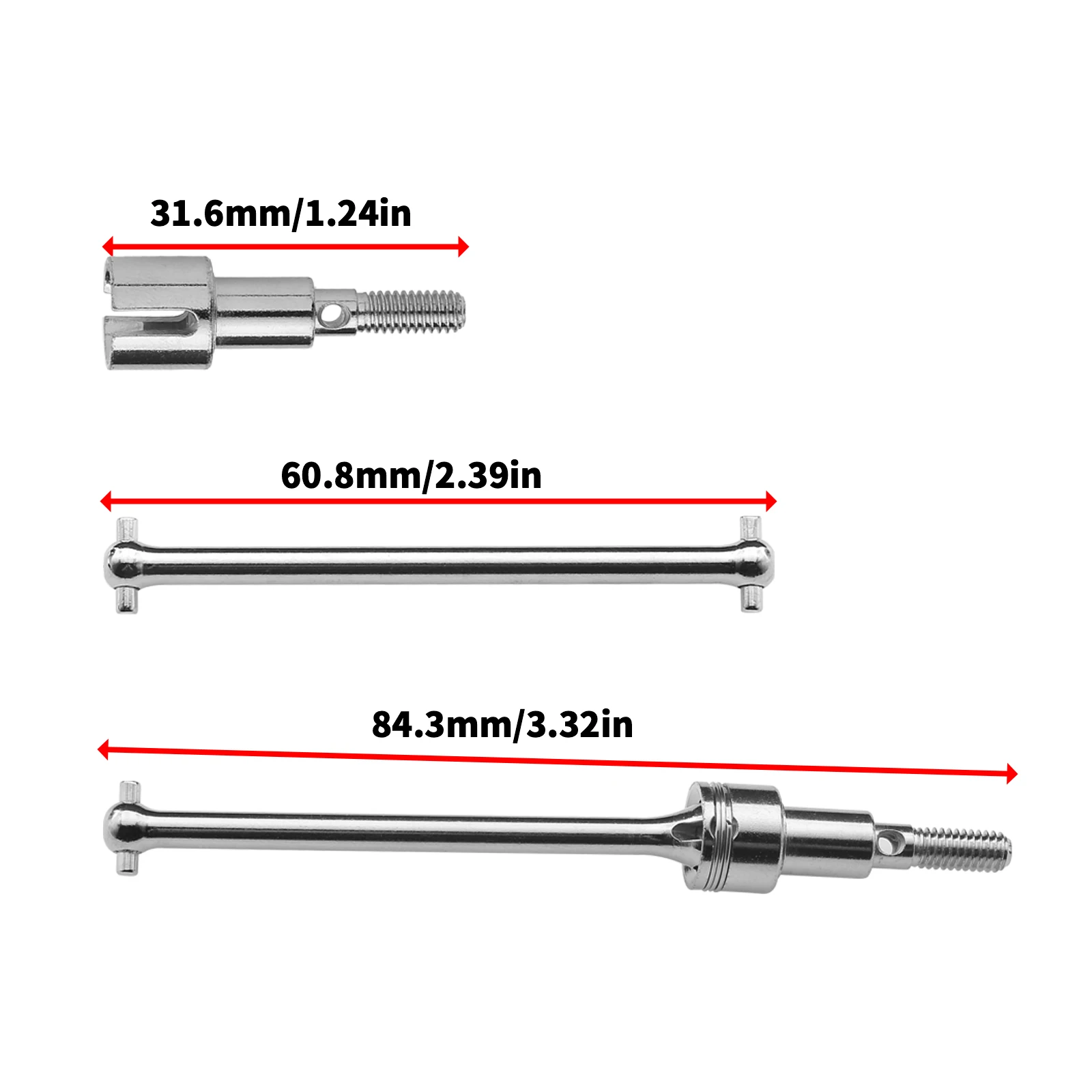 Metal Front And Rear Drive Shaft CVD Dogbone Kits Set For 1/16 SCY Brushless 16101 16102 16103 Pro