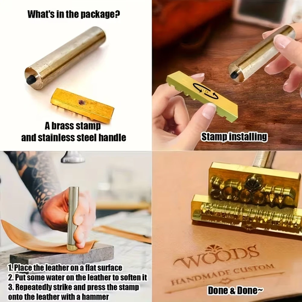 Customized Leather Stamp Perso - огляд і ціна Leatherwork Logo