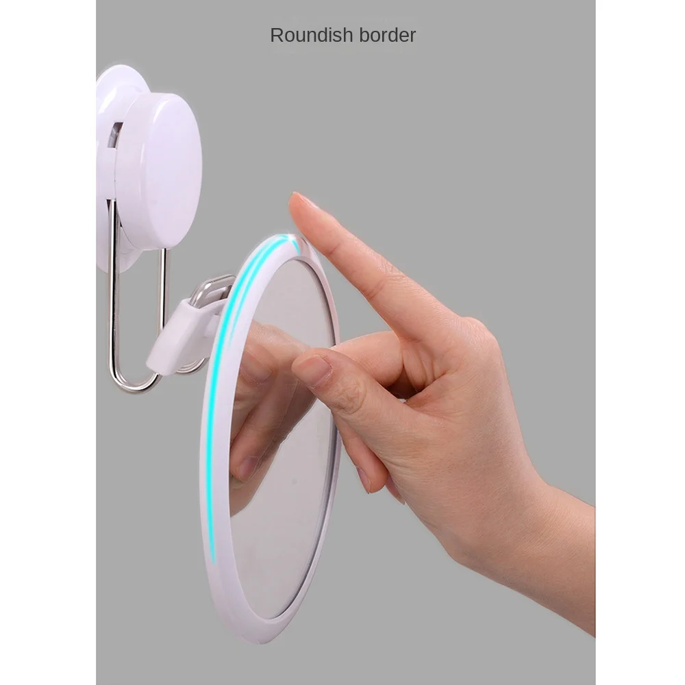 مرآة مكياج قابلة للدوران 360 درجة، مقاومة للماء وقابلة للتعديل، مرآة مستديرة معلقة، صورة واضحة قابلة للإزالة