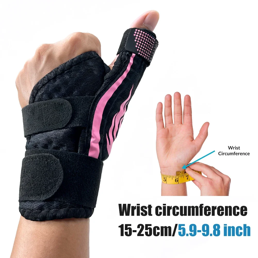 1Pcs Dual Side Support Thumb Wrist Brace, Thumb Spica Splint Adjustable Straps Breathable for Sports Daily Wear