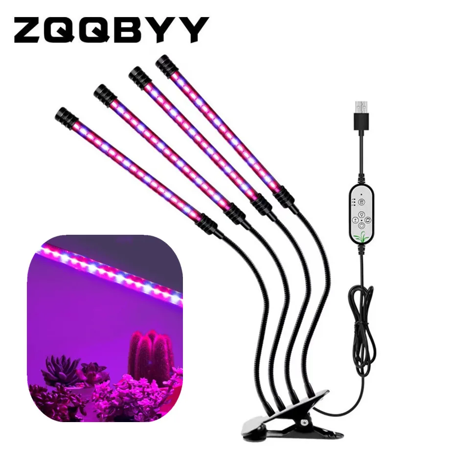 Led Full Spectrum Grow Light Usb Phyto Lamp Met Controle Phyto Grow Light Voor Planten Zaailingen Bloem Home Tent Zending