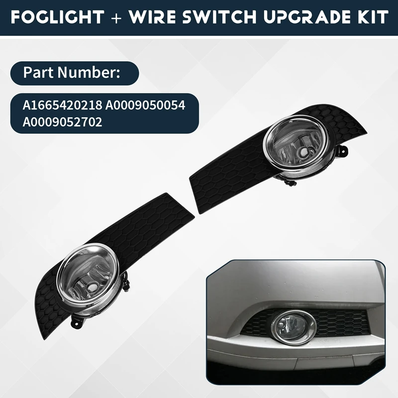 1Set Auto Fendinebbia Anteriore Gruppo Fendinebbia Per Aveo 2009 2010 2011 Con Interruttore A Filo di Aggiornamento Kit-T45C