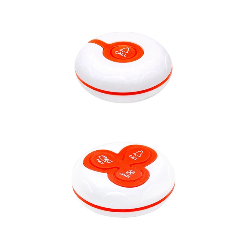 Waterproof Wireless Call Transmitter Button Pager 433Mhz For Restaurant Calling System Cafe Clinic System