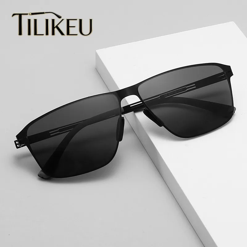 

New German Brand Design HD Nylon Polarized Sunglasses Classic Ultra Light Square Men Driving Anti Glare UV400 Fishing Sunglasses