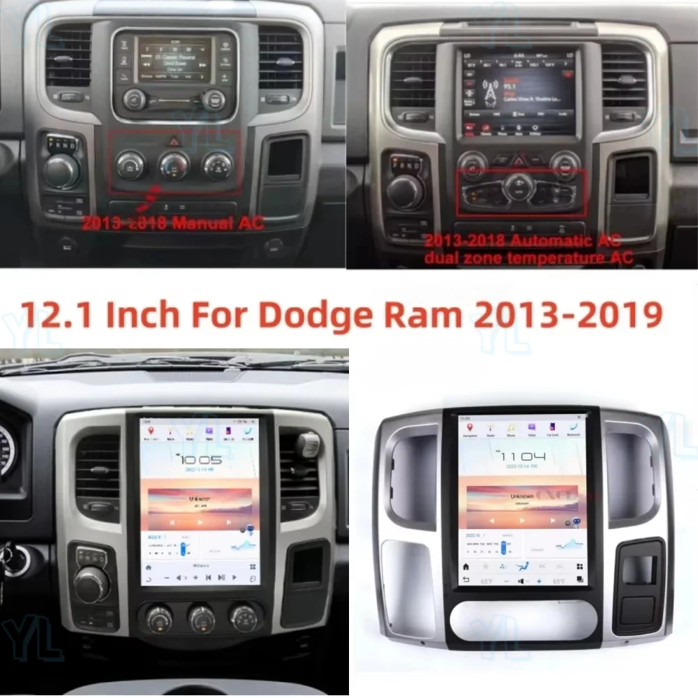 Auto Radio 4G For Dodge RAM 2009-2018 Android 12 Carplay  Car Multimedia Player GPS Navigation Car Radio Tape Recorder Head Unit