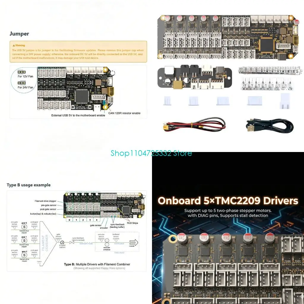 P5EA Motherboard ERCF QuattroBox System Board Hot Air Drying Support USB CANBUS Communication Monitoring