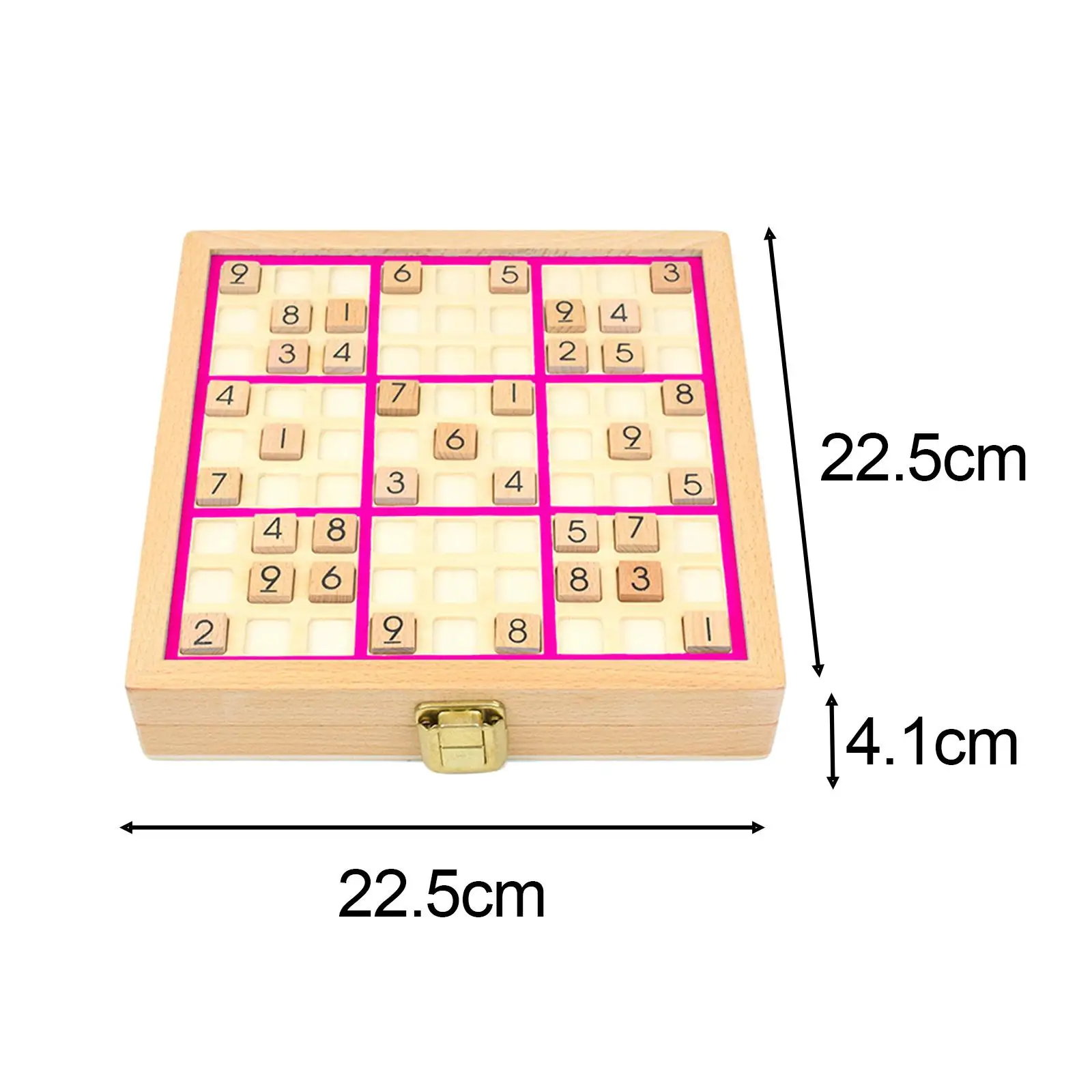 Jeu de puzzle Sudoku en bois, plateau de jeu Sudoku en bois, cadeau d'anniversaire facile à dur, jouet éducatif pour enfants et adultes