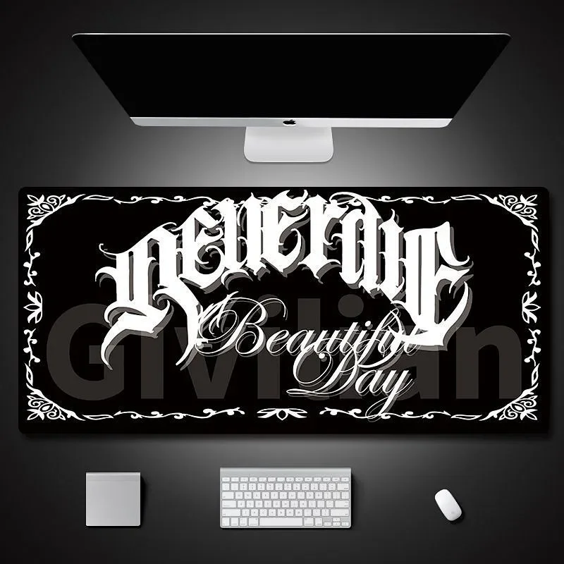 西海岸カルーセルフォントオフィスコンピューターマウスパッド大型ラバーXXLゲーミングマウスパッドゲーマーステッチデスクマットPCキーボードマット用