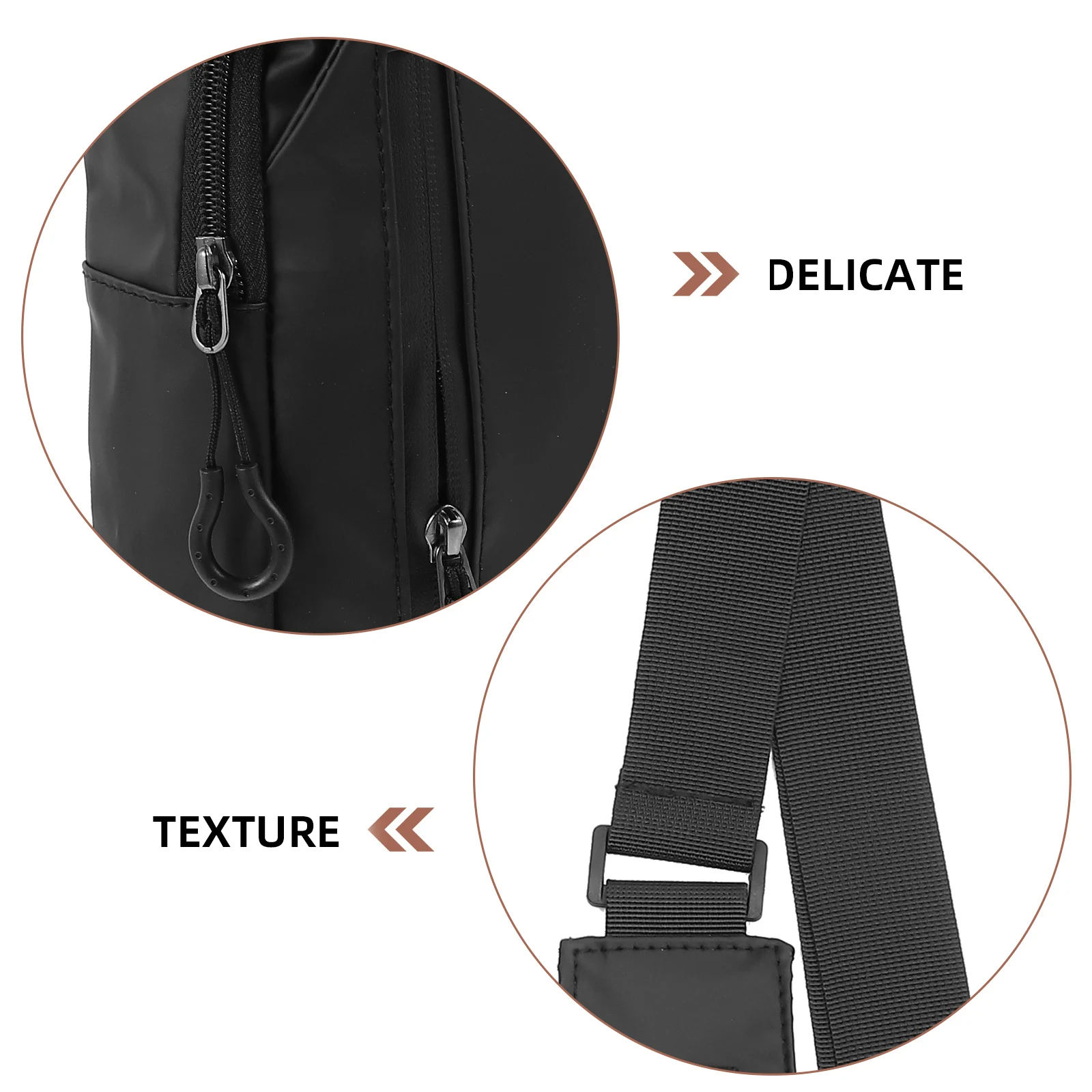 

Waterproof Sling Chest Backpack Adjustable Strap Breathable Anti-Scratch For Hiking Cycling Camping Travel Black