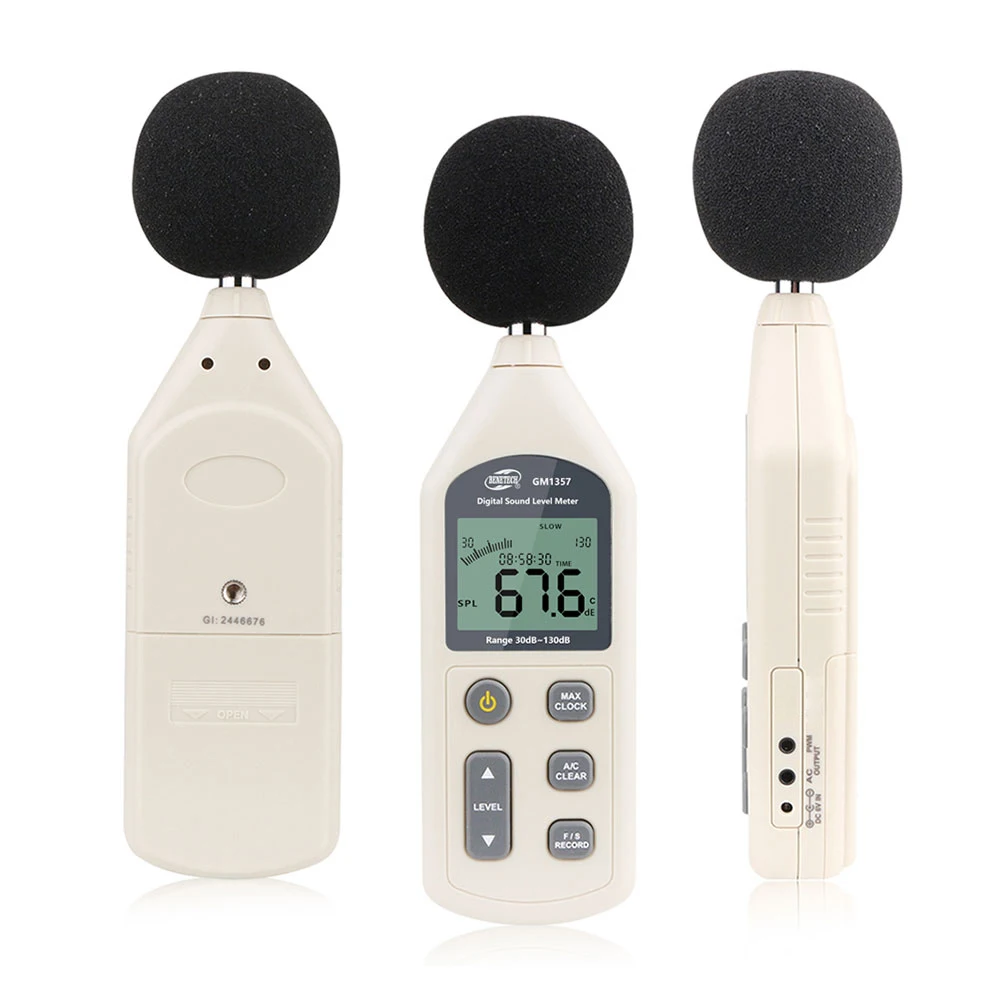 RZ Digital Sound Level Meter Noise Neter 30-130dB High Precision Handheld Noise Tester Indoor Audio Level Decibel Meter GM1357