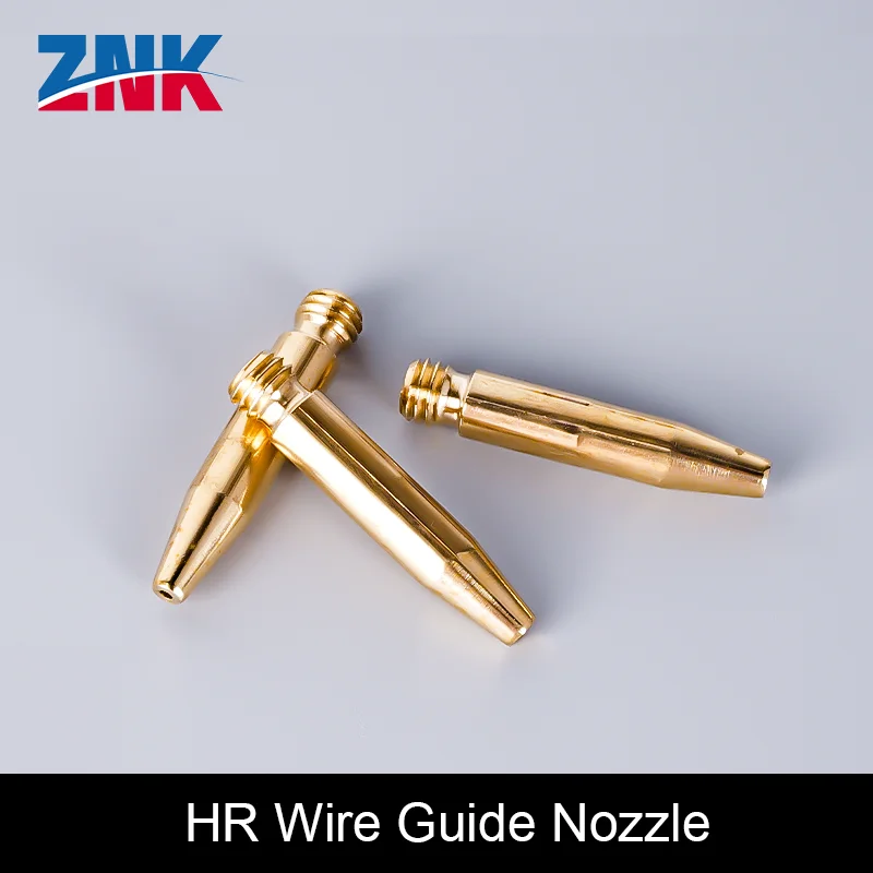 ZNK HR 10PCS Laser Laser Welding Wire Guide Nozzle WSX Weld Wire Feeder Nozzles H31.5 M6 0.8-1.6mm For HuanRi K1M A2M A1MD30