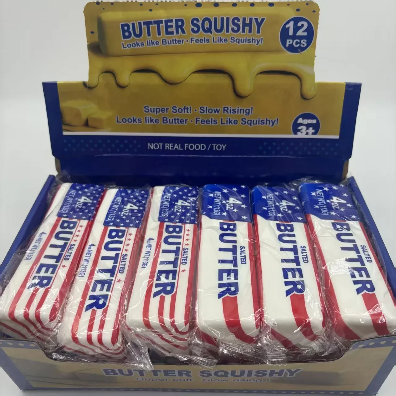 American Style PU Butter Stick Slow Rising Squishy Toy, Wet Rebound Moist Soft Feel, Stress Relief blind box Fidget party gifts view 6