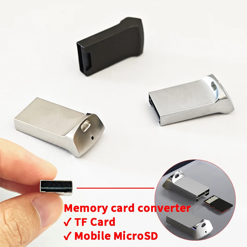 Mini USB 3.0 Memory Card Reader Adapter For TF Card Mobile Phone MicroSD Pc Computer Laptop Converter Gun color Gold Silver