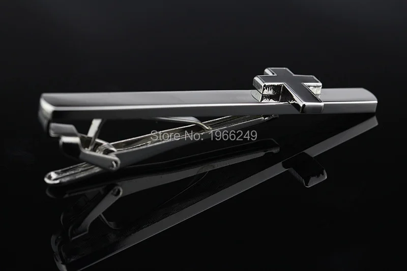 MMS Tie Clips & Cufflinks Black Color Fashion Novelty Cross Movie Design Tie Clips High Quality Alloy Jewelry For Men Gift