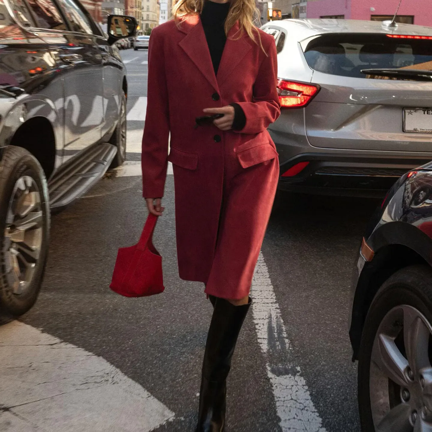 Manteau Long à col rabattu pour femme, manteau à bouton unique, décontracté, grand vêtement d'extérieur, adapté aux jeunes, exclusif en ligne, hiver 2025