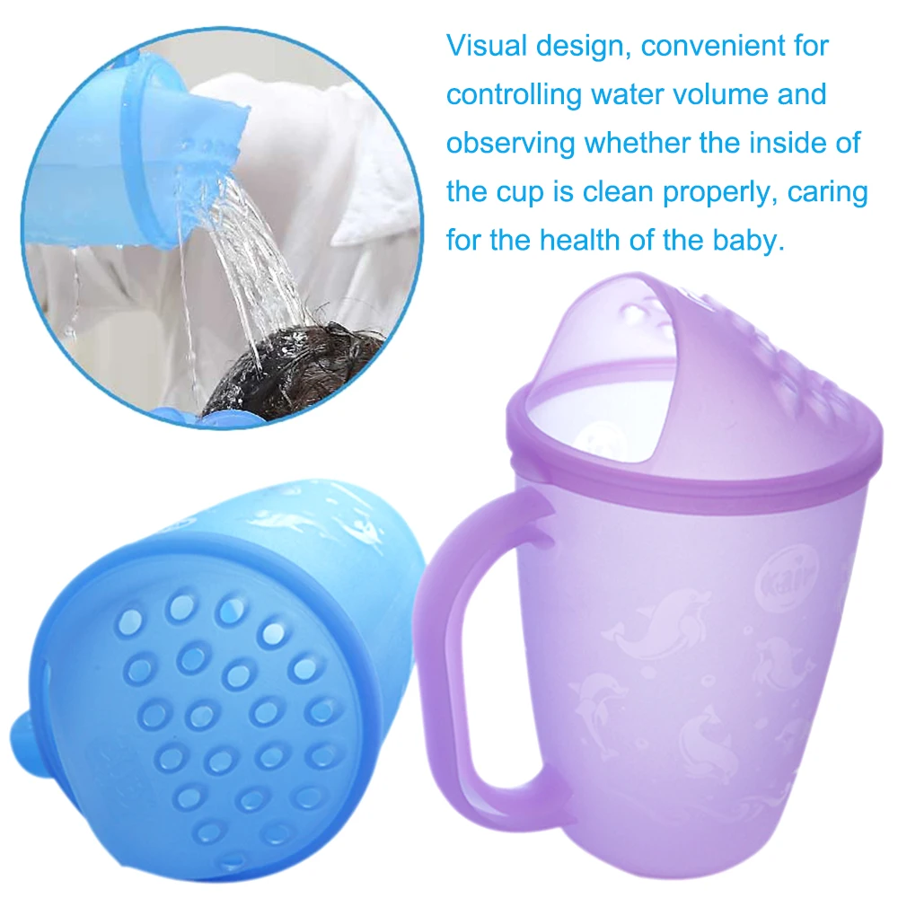 Baby Bath Cup with Silicone Cover Soft Shower Time Toy Toddle Hair Rinse Tool Child Shampoo Newborn Kid Head Water Play Pitcher