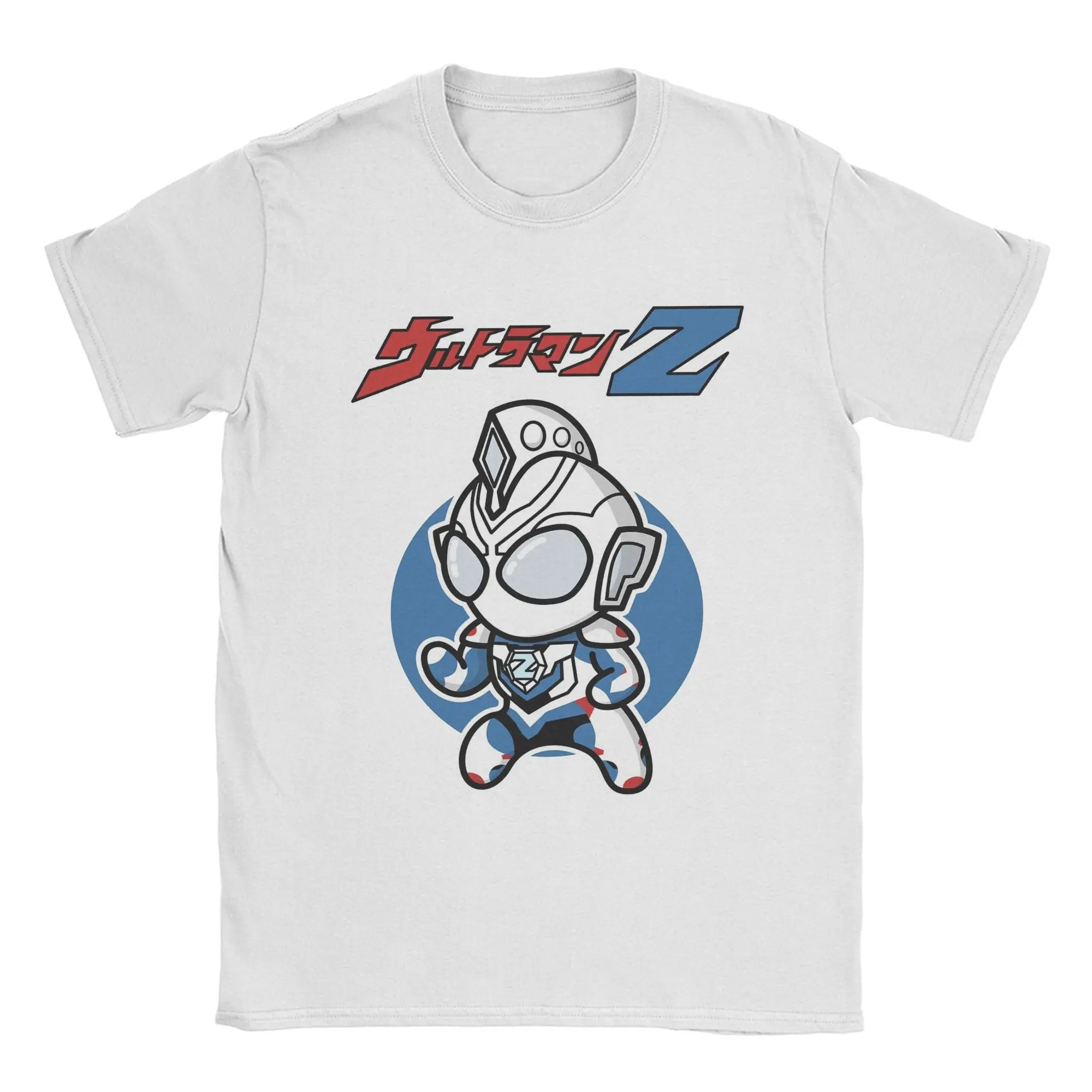 Streetwear Ultramans Z Original Form Chibi Style Kawaii T-Shirt Men Round Neck Short Sleeve Clothing Cotton Summer Clothes