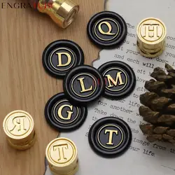 12mm Mini Brass Sealing Wax Stamp 26 English Letters A-Z Little Alphabet For Wedding Invitation Envelope Gift Wrap Scrapbooking