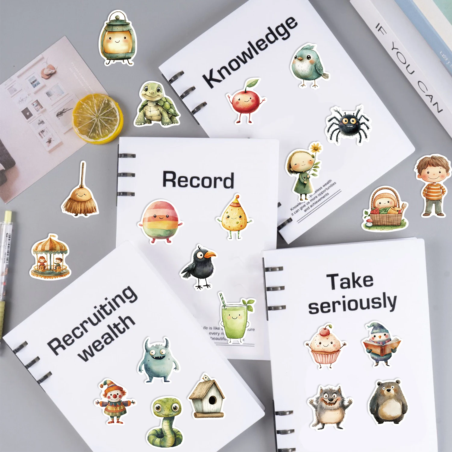 50PCS Characters and Animals Collection Stickers DIY Diary Laptop Luggage Skateboard Graffiti Decal Fun Stylish Classic Toys