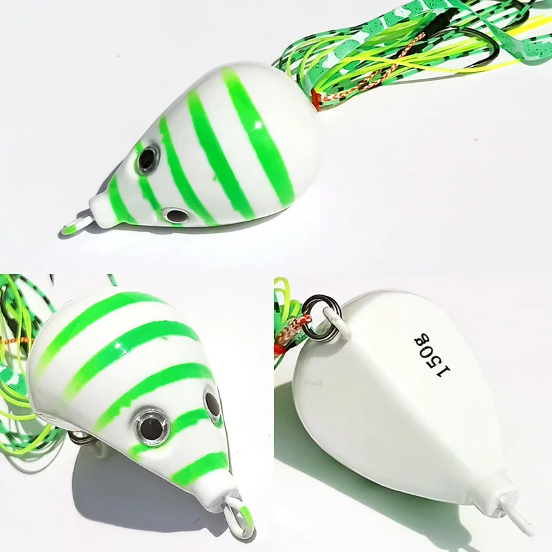 1pc 40g 60g 80g 100g 120g 150g Inchiku gabarits leurres lumineux gabarits en métal leurre yeux 3D plomb gabarit tête bateau appâts de pêche