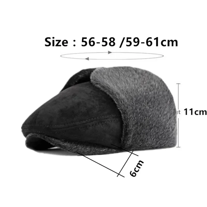 

NEW Winter Men's Hat Plush Velvet Thickening Bomber Hats Cold Proof Keep Warm Earmuff Caps For Men Truck Driver Hat