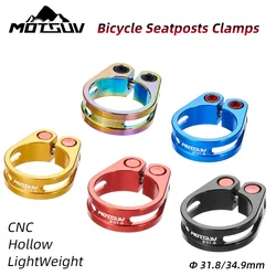 Aluminum Alloy Bicycle Seatpost Clamp 31.8/34.9mm MTB Seat Tube Clip Bike Saddle Parts,Hollow,Lightweight