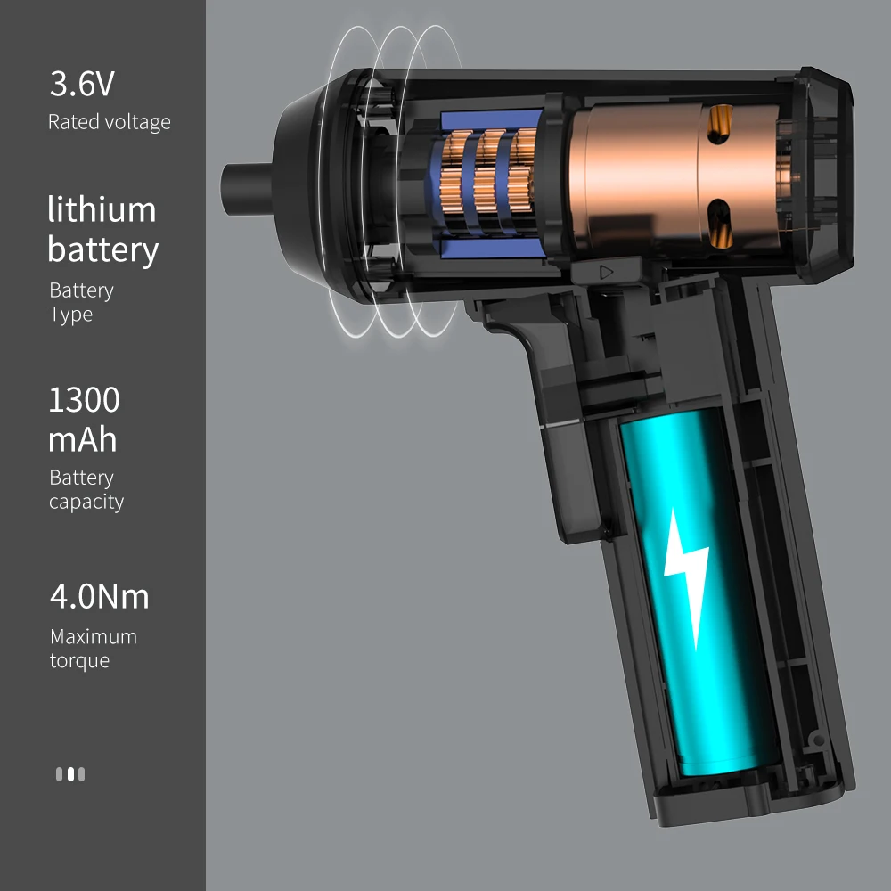 Thuật Điện 1300MAh Pin Sạc Li-ion Bộ Tua Vít 30 Chiếc S2 Bit 3 Mũi Khoan HSS Khoan Điện Cho tự Làm Công Việc