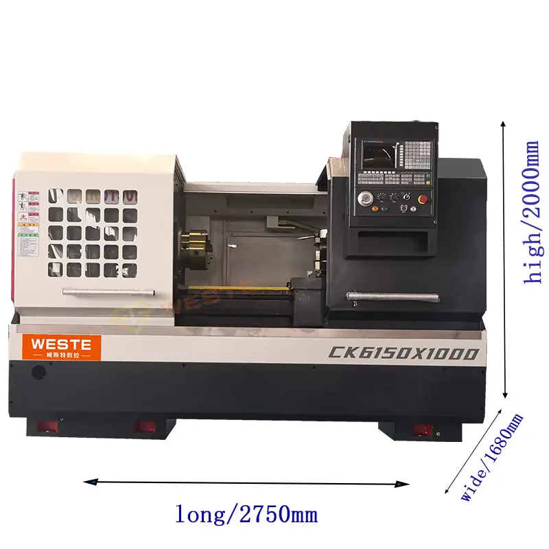 CK6150 High-Precision Flat Bed CNC Lathe Hine Automatic Grade Horizontal Turning Center With Gear Box New Condition