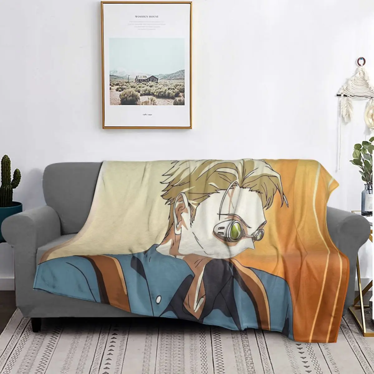 

Nanami Kento Jujutsu Kaisen Blanket Soft Warm Flannel Throw Blanket Bedspread for Bed Living room Picnic Travel Home Sofa