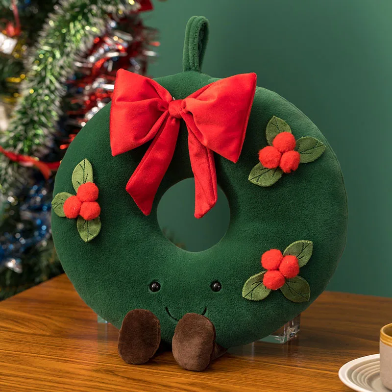 Christmas Ginger Bread Plushie Plush Pillow Stuffed Chocolate Cookie Cabin House Decor Cushion Funny XMas Tree Parsty Decor Doll