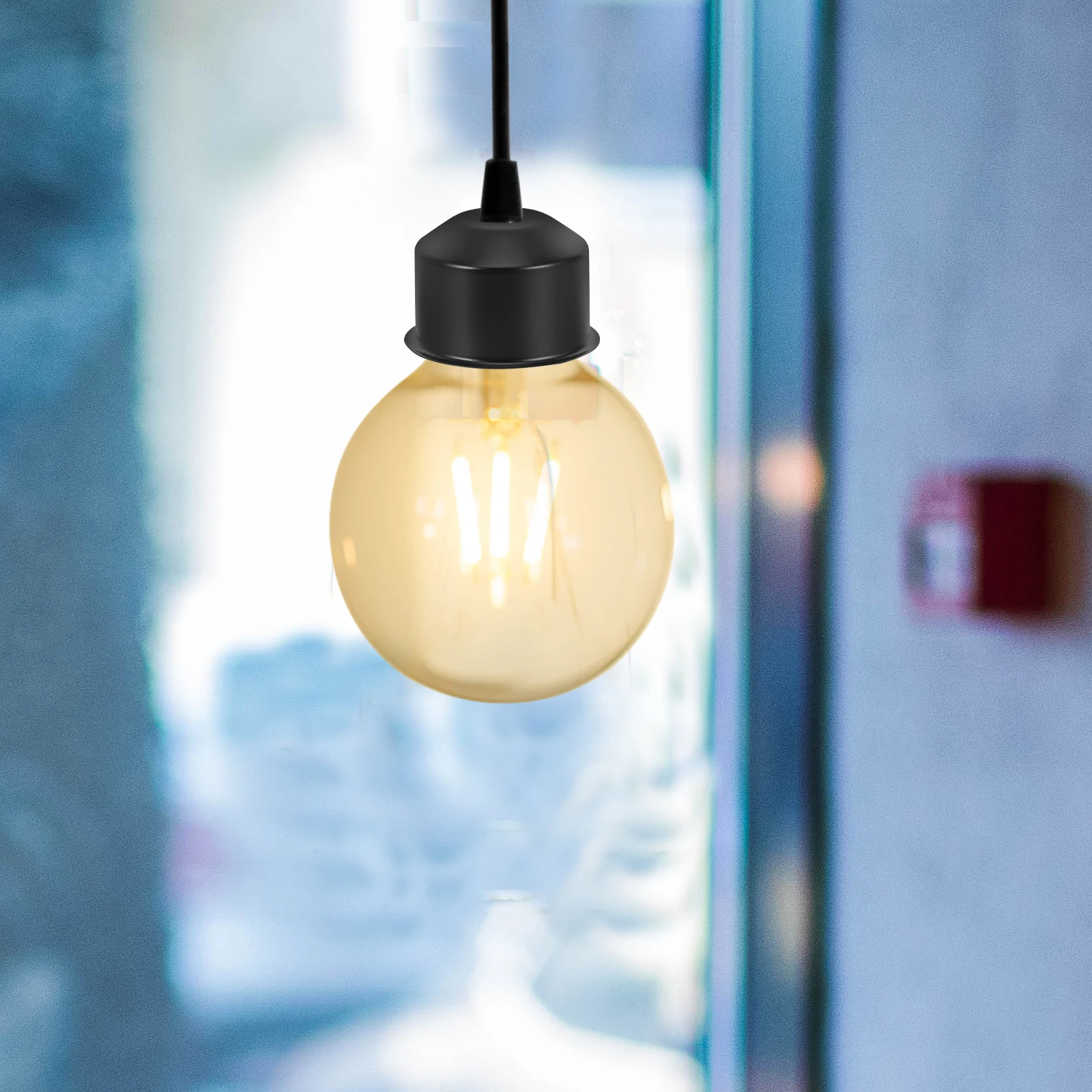 

E27 Iron Lamp Cup Holder DIY Semi-Enclosed Lamp Base Ceiling Wall Light Socket Holder Accessories Modern Finials