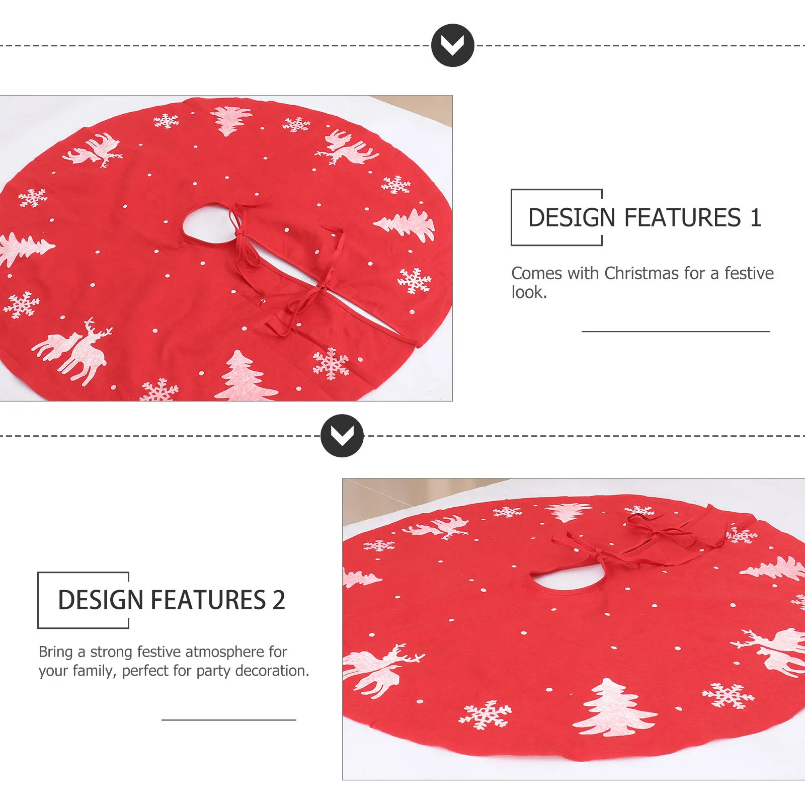 

1pc Christmas Tree Skirt Xmas Tree Skirt Decorations Holiday Party Home Hotel Winery Floor Mat Festive Decor