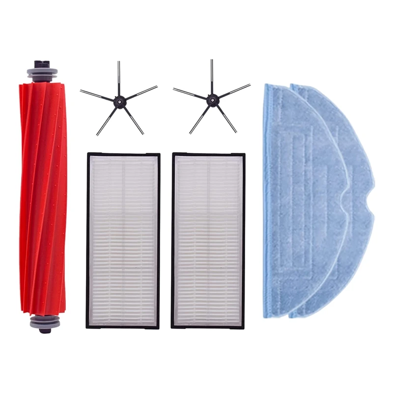 Accessoires HEPA pour Roborock S7 T7S, poignées de filtre, brosse principale amovible, vadrouille, gril, brosse latérale, pièce d'aspirateur, 7 pièces