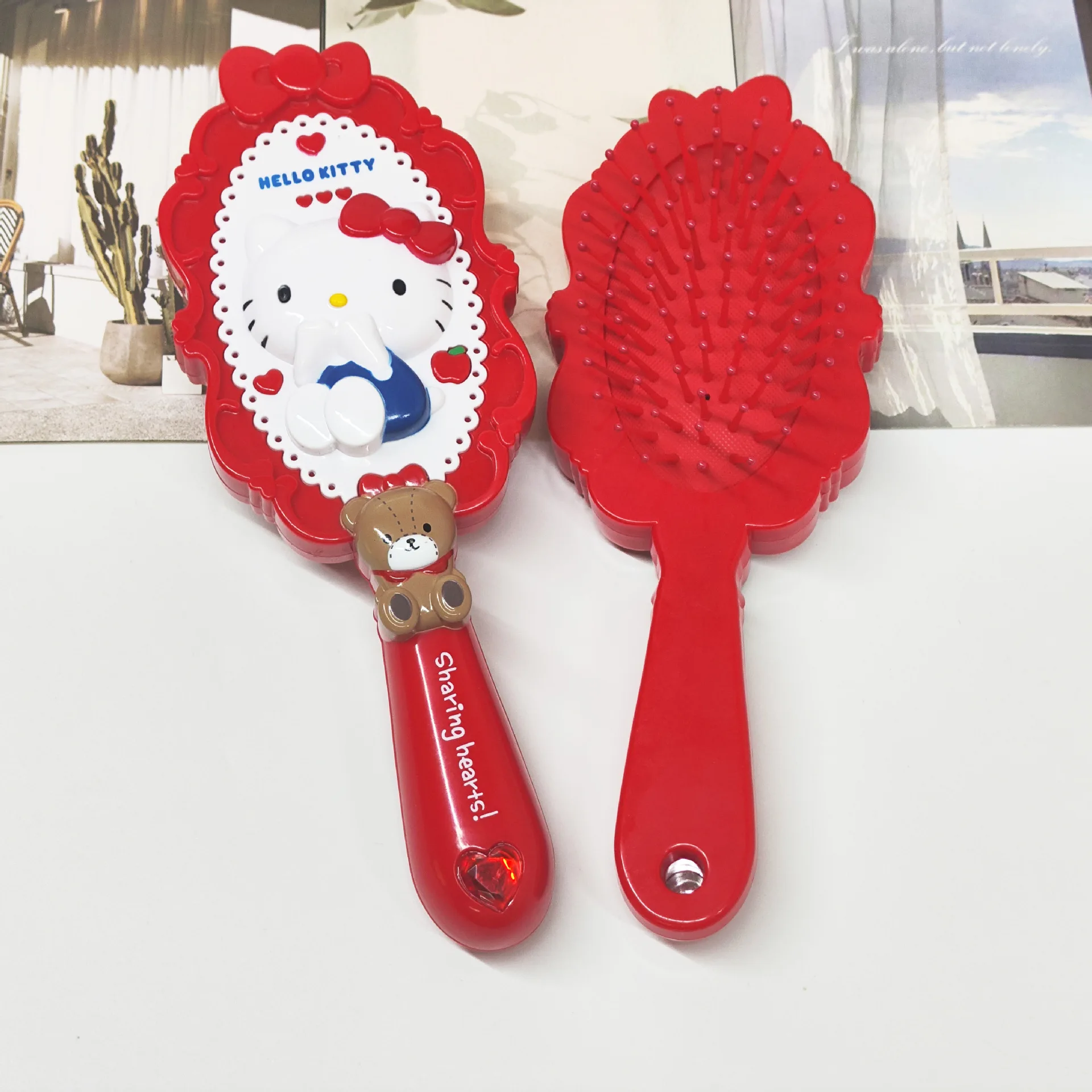 

Anime Hello Kitty Girls Comb Cartoon Kuromi Air Cushion Home Portable Comb Air Bag Comb Massage Women Combs Cute