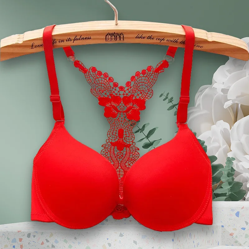 The anterior Y type beauty come back sexy bra lace gather smooth thin girl underwear under thick Top women Women's underwear