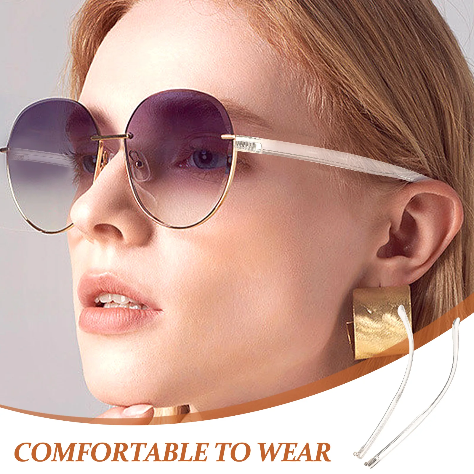 

1 Pair Lightweight Replacement Arms for Eyeglasses Acrylic Glasses Temple Parts Accessories