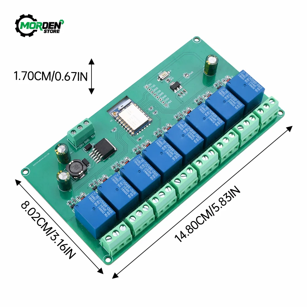 1/2/4/8 Channel ESP-07  WIFI Bluetooth-compatible BLE Relay AC90-250V/DC5-30V ESP32-WROOM Development Board Power Supply